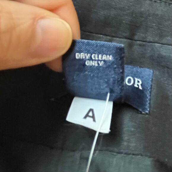 NWT‎ ANN TAYLOR PETITES Womens 14P Navy Blue 4 Button Blazer Linen Blend 70821 - Picture 5 of 6